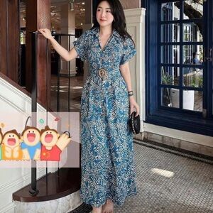 Zara belted print dress